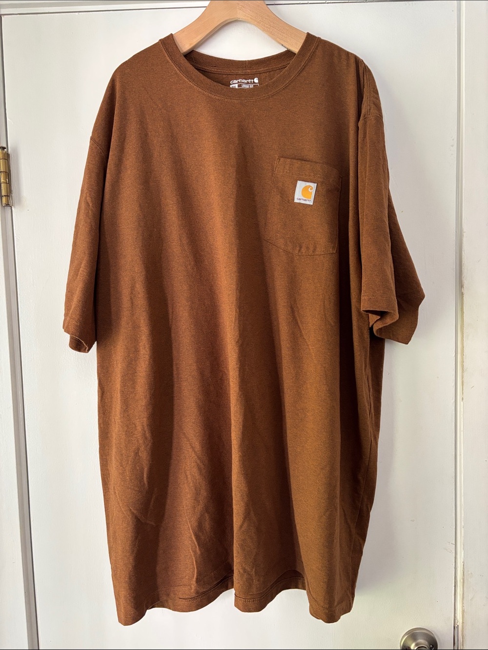 Carhartt Brown Chest Pocket T-Shirt -3XL Loose Fit - EUC